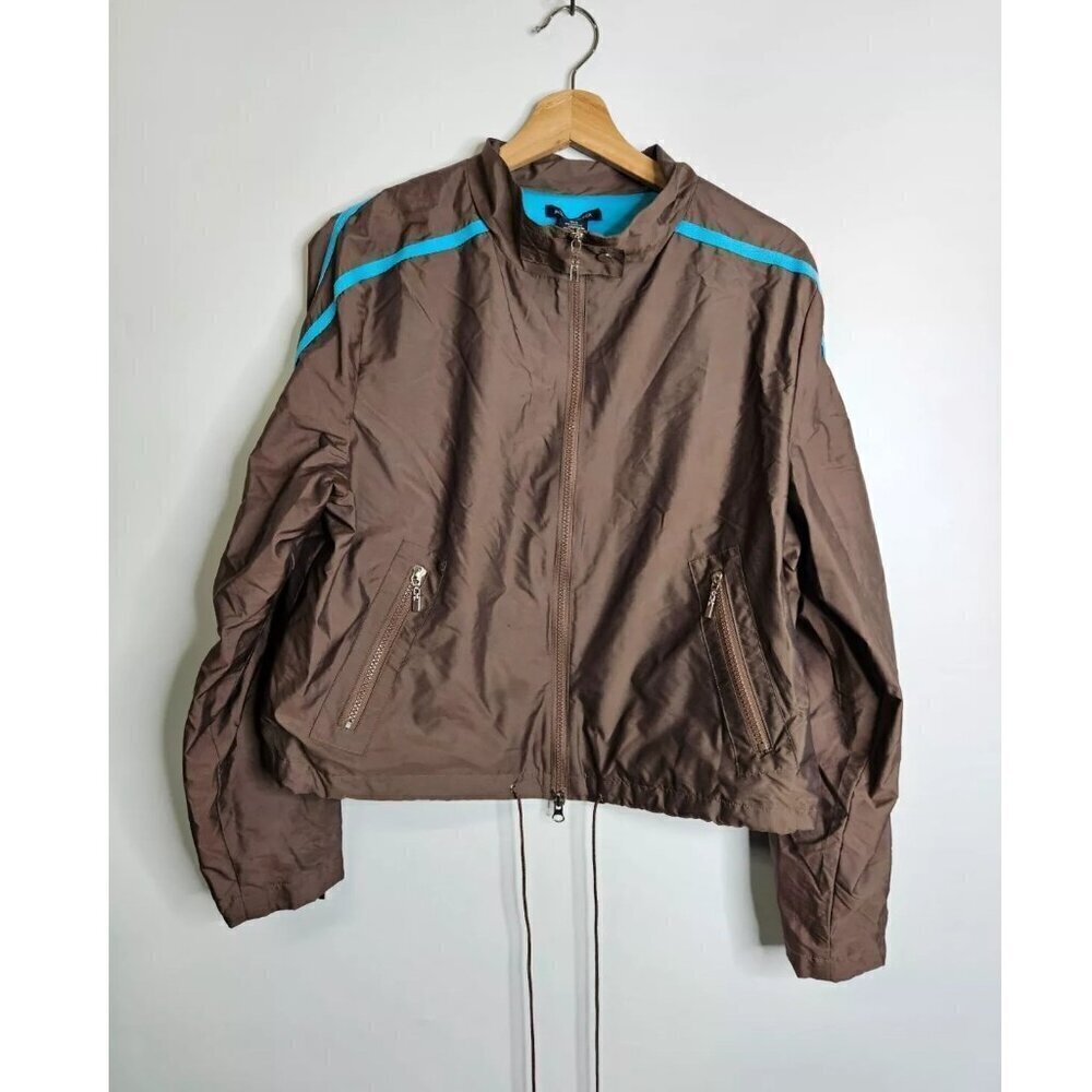 Vintage Y2k Boston Proper Track Suit Set Track Jacket & Pants Women's M Brown